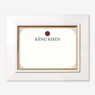 Khung bằng khen A4 A3 A2 White Hova (nhiều kích thước) bản 6.5 cm KC13