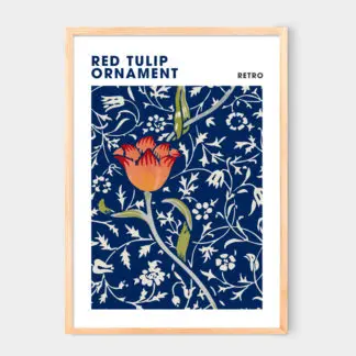 Poster Red Tulip Ornament