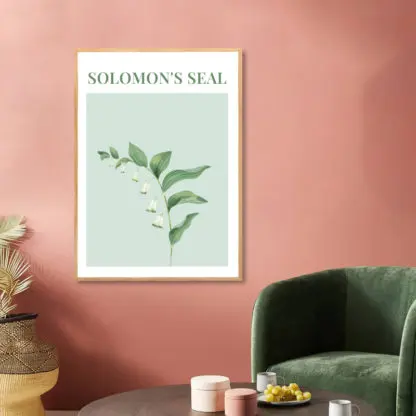 Poster tranh lá cây Solomon's Seal - Tranh khung kính - Hình ảnh 2