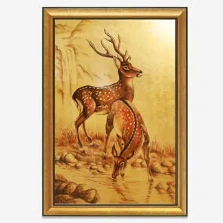 Cát Lộc Trường Hưng - Tranh sơn mài dát vàng