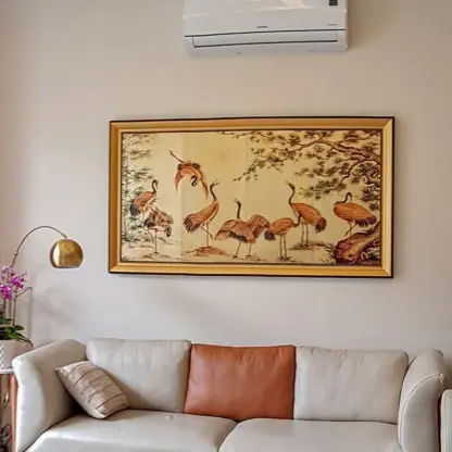 Tùng Hạc Diên Niên Tranh sơn mài mang lời chúc trường thọ và thinh vượng - Hình ảnh 5