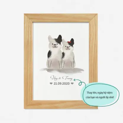 Pet Couple - Postcard in tên theo yêu cầu - Hình ảnh 2