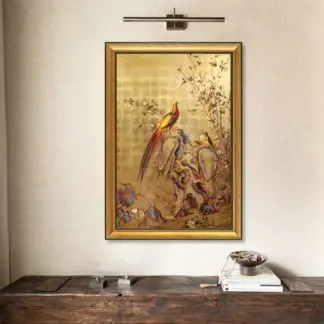 Cẩm Xuân Đồ - Tranh sơn mài dát vàng phòng thờ
