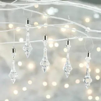 Đồ trang trí Noel - Bộ 5 Pha Lê Giọt Nước