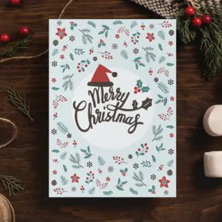 Thiệp giáng sinh Merry Christmas