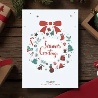Thiệp giáng sinh Christmas Wreath