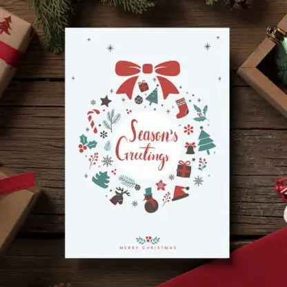 Thiệp giáng sinh Christmas Wreath