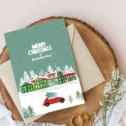Thiệp giáng sinh Snowy Town - Hình ảnh 2