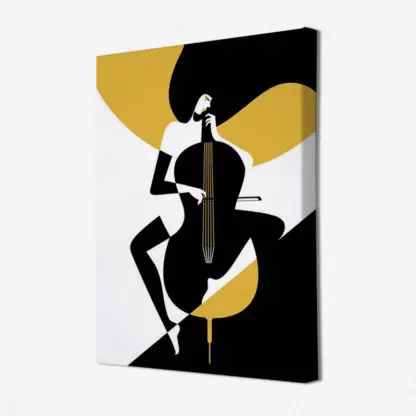 Tranh cô gái chơi đàn Cello - Tranh canvas - Hình ảnh 3