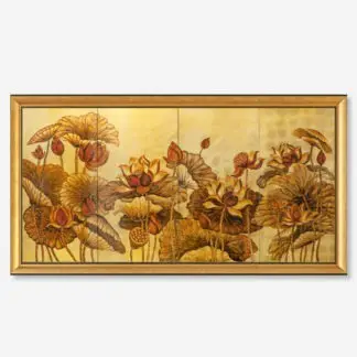 Kim Liên Vạn Phúc - Tranh sơn mài dát vàng phòng thờ