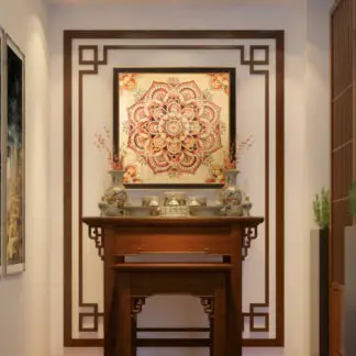 Tranh Sala Mandala treo phòng thờ Phật