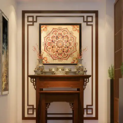 Tranh Sala Mandala treo phòng thờ Phật