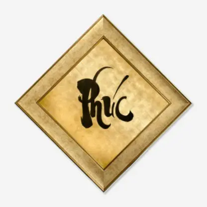 Thư pháp chữ Phúc - Tranh sơn mài dát vàng phòng thờ
