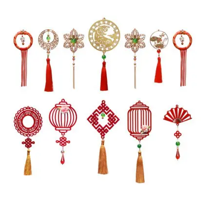 COMBO 12D - Bộ 12 phụ kiên trang trí cây mai, trang trí cây đào