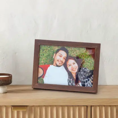 Khung ảnh gỗ bản 2 cm để bàn màu nâu BROWN OAK 10x15, 13x18, 15x21, 30x30 - Hình ảnh 3
