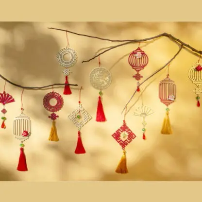 Bộ 3 Phúc Lộc Thọ Toàn, đồ treo cây đào ngày tết, dây treo cây mai | 3PLTTD - Hình ảnh 4