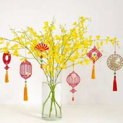 Bộ 3 Phúc Lộc Thọ Toàn, đồ treo cây đào ngày tết, dây treo cây mai | 3PLTTD - Hình ảnh 6