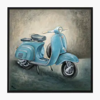 Vespa - Tranh sơn dầu xe cổ 100x100 cm