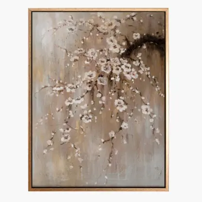 Đào xuân - Tranh sơn dầu hoa đào 60x80