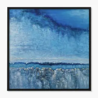 Blue Abstract - Tranh sơn dầu phong cảnh trừu tượng 90x90