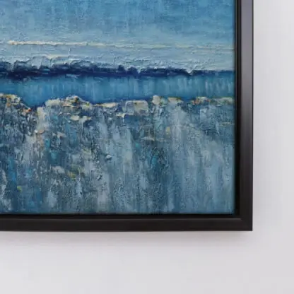 Blue Abstract - Tranh sơn dầu phong cảnh trừu tượng 90x90 - Hình ảnh 3