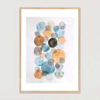 Tranh khung kính minimalist khối hình tròn MI1 40x60 cm