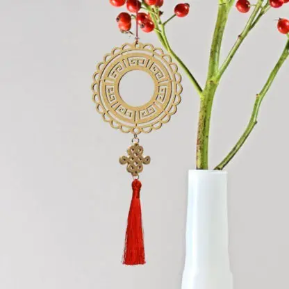 Bộ 3 đồ treo cây đào cây mai Vòng Đại Cát trang trí tết | 3VDCV - Hình ảnh 4