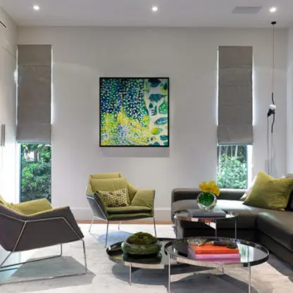 Tranh trừu tượng hiện đại màu xanh - Tranh canvas họa sĩ Simonida Djordjevic - Hình ảnh 3