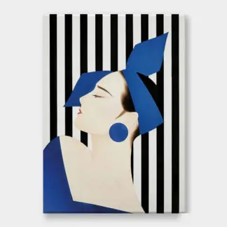 Tranh cô gái hiện đại màu xanh - Tranh canvas