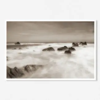 Ảnh phong cảnh biển màu sepisa - Tranh canvas