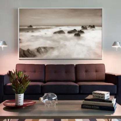 Ảnh phong cảnh biển màu sepisa - Tranh canvas - Hình ảnh 3