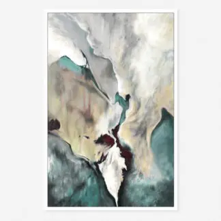 Tranh canvas trừu tượng xanh ngọc
