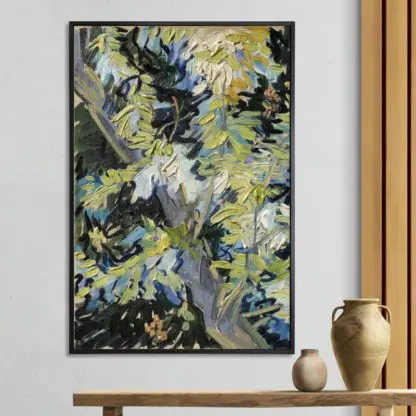 Tranh phong cảnh thiên nhiên Nhánh lá rừng canvas - Hình ảnh 3