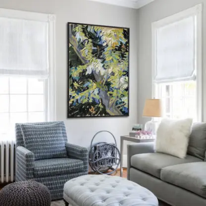 Tranh phong cảnh thiên nhiên Nhánh lá rừng canvas