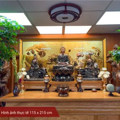 Tranh hoa sen phòng thờ Kim Liên Vạn Phúc - Hình ảnh 3