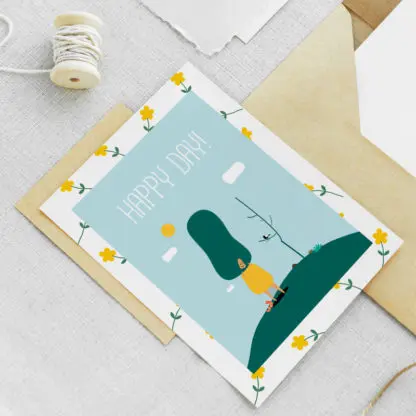 Thiệp quà tặng chúc ngày mới Happy Day