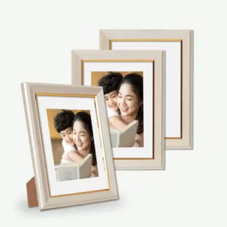 Bộ 3 khung ảnh để bàn màu trắng xà cừ