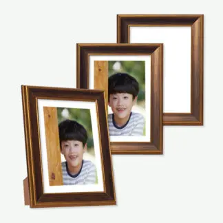 Bộ 03 khung ảnh để bàn đồng viền vàng