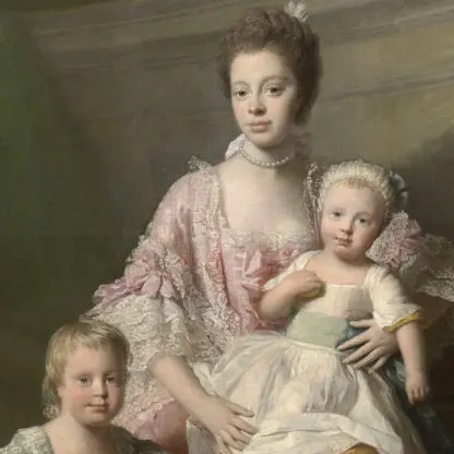 Queen Charlotte with her Two Eldest Sons - Tranh canvas treo tường Johan Joseph Zoffany - Ảnh 3