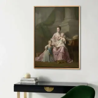 Queen Charlotte (1744-1818) with her two Eldest Sons - Tranh canvas treo tường Allan Ramsay