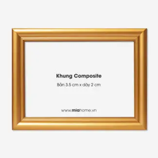 Khung Tranh A4, A3, A2 Màu Vàng Đồng KC03