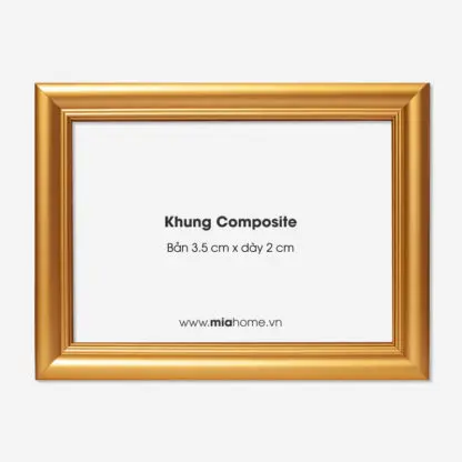 Khung Tranh A4, A3, A2 Màu Vàng Đồng KC03
