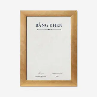 Khung bằng khen A4, A3 vàng Gold KBK01