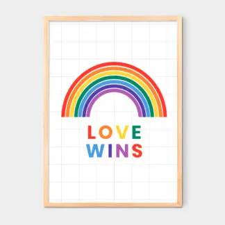 Tranh treo phòng trẻ love wins