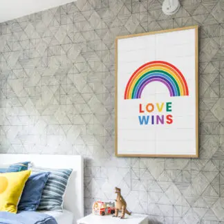 Tranh treo phòng trẻ love wins