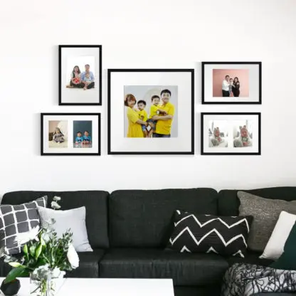 Together| Bộ 5 khung ảnh treo tường gỗ sồi đen - OAK1SET5B
