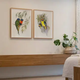 Tranh đôi chim SOA2 phối bộ đôi
