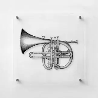 Instrument Bộ nhạc cụ tranh in kính 2