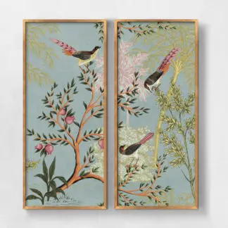 Bộ 2 tranh Chinoiserie I - bộ tranh phong cách indochine