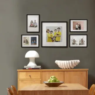 Loving Family | Bộ khung ảnh treo tường 5 bức, gỗ sồi đen - LF5BL